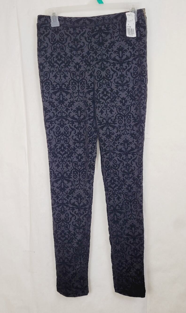 New Forever 21 black burnt velvet pants Size Medium Whimsigoth Boho Dark Fairy